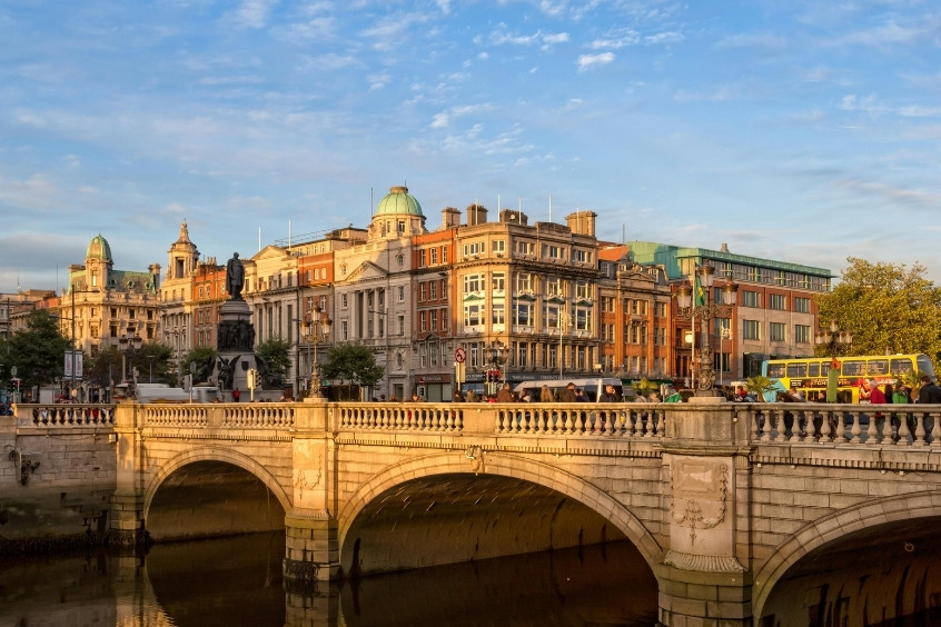Dublin dưới ánh chiều tà buông xuống