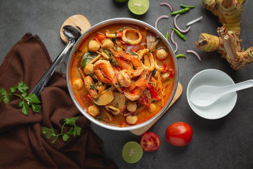 Món Tomyum nổi tiếng bắt nguồn từ Thái Lan