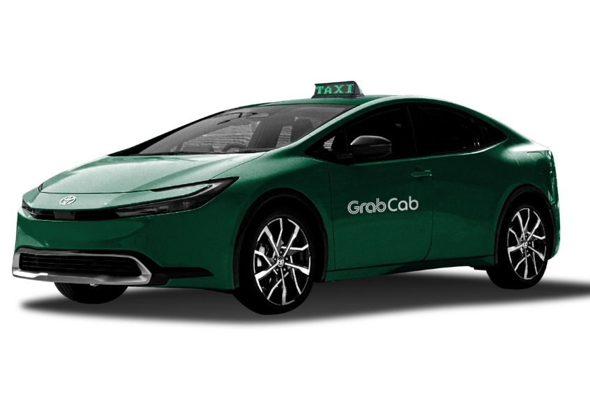 GrabCab đại diện cho phương tiện di chuyển phổ biến từ sân bay về trung tâm Đồng Hới (Nguồn: Internet)
