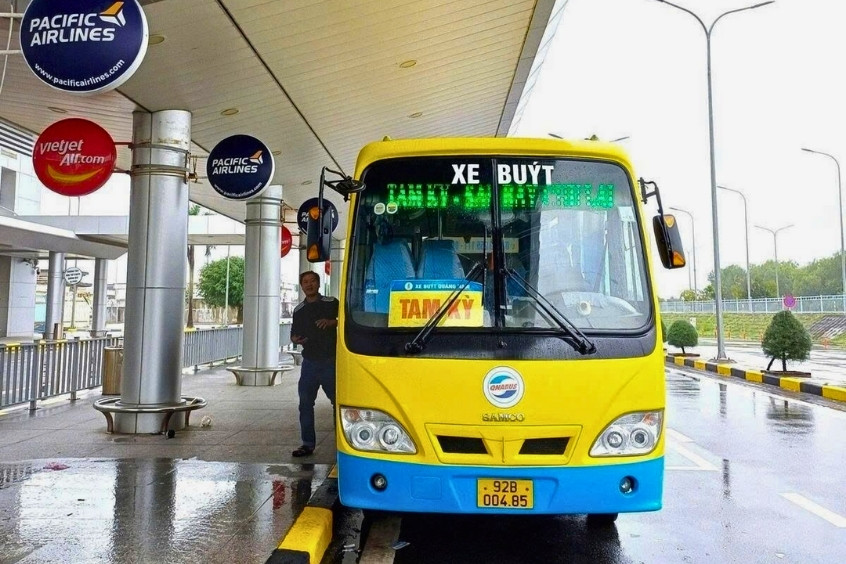 Di chuyển từ sân bay Chu Lai về trung tâm thành phố bằng xe buýt