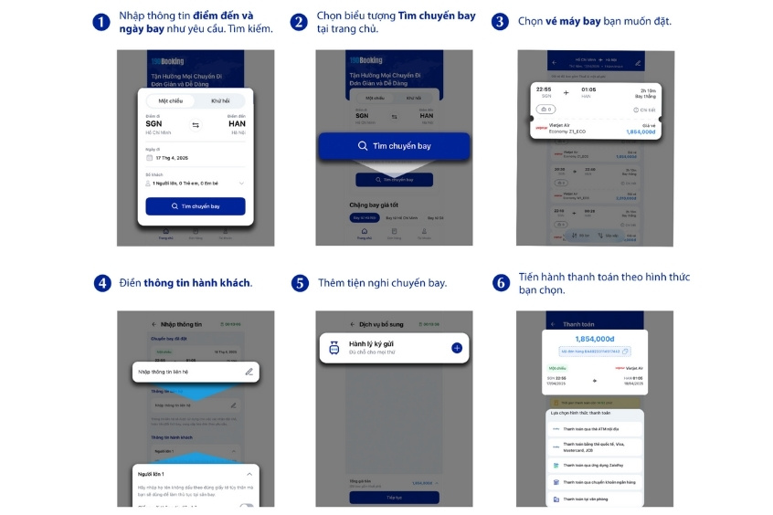 Quy trình đặt vé máy bay từ Quy Nhơn đi Huế nhanh chóng và tiết kiệm cùng 190 Booking