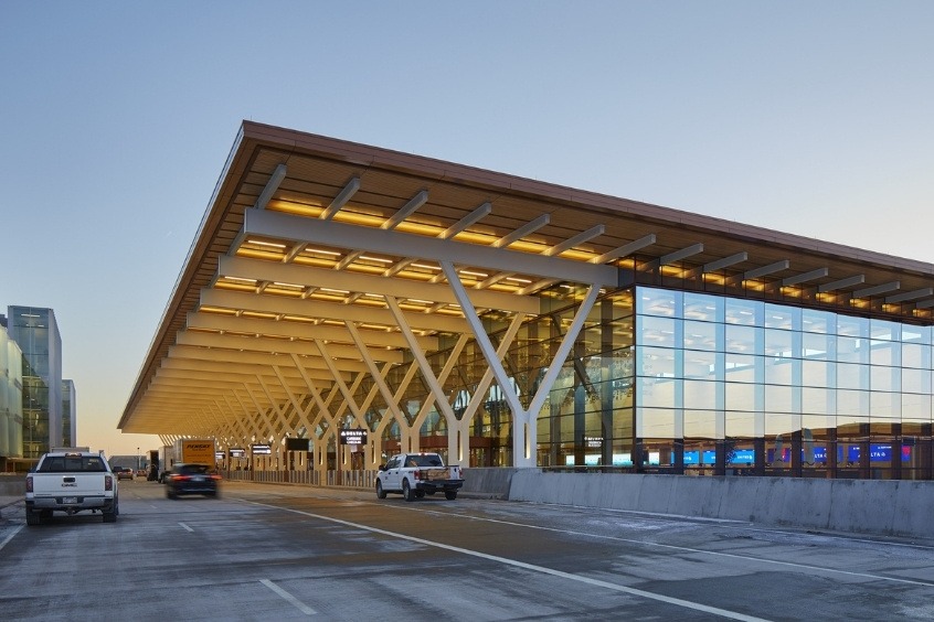 Lối vào nhà ga mới sân bay Kansas City (MCI) 