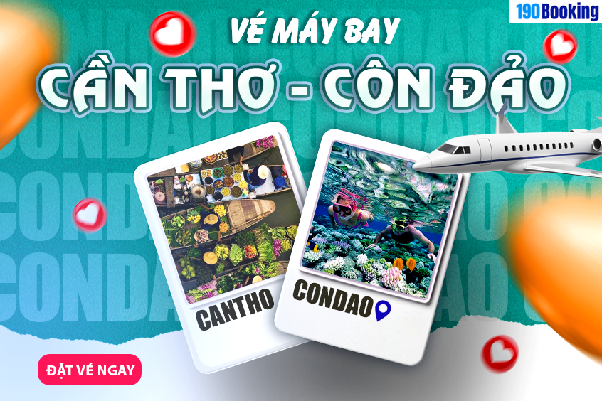 Đặt vé máy bay từ Cần Thơ đi Côn Đảo dễ dàng chỉ với vài bước tại 190 Booking.