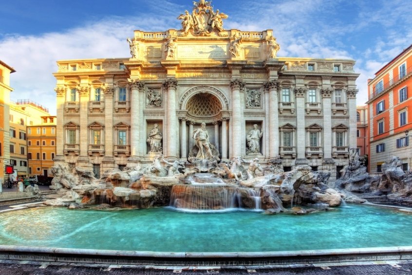Đài phun nước Trevi Rome Ý, điểm tham quan nổi tiếng và biểu tượng tình yêu