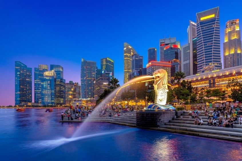 Hình ảnh Công viên Merlion, biểu tượng du lịch nổi tiếng của Singapore