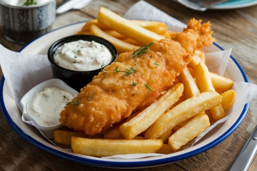 Fish and Chips - Món ăn đặc trưng của Úc thường được thưởng thức bên bờ biển