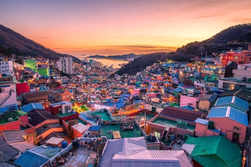 Vé máy bay đi Busan - Làng Văn hóa Gamcheon nơi này thường được mệnh danh là Santorini của Hàn Quốc