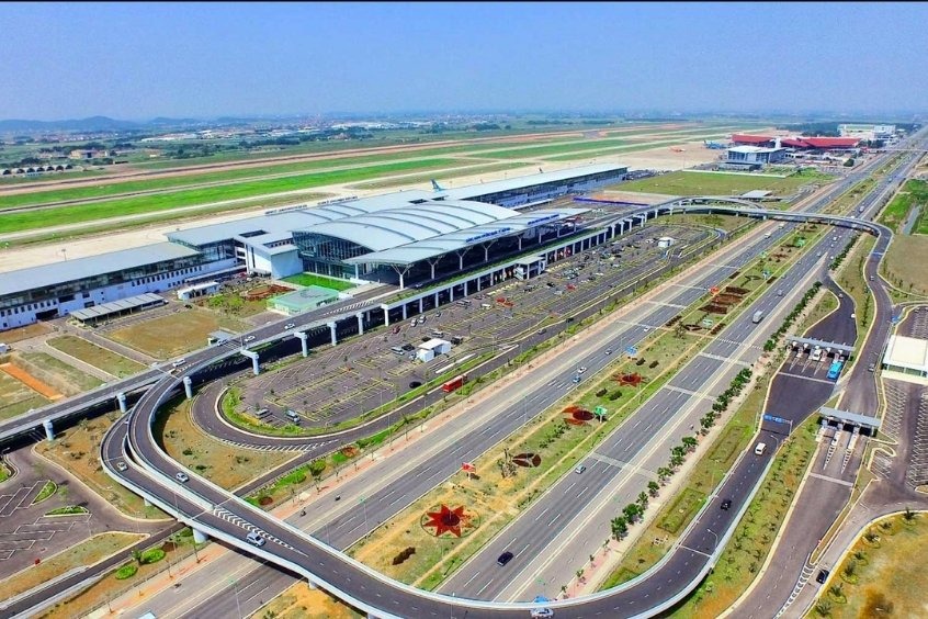 Toàn cảnh sân bay quốc tế Nội Bài nhìn từ trên cao