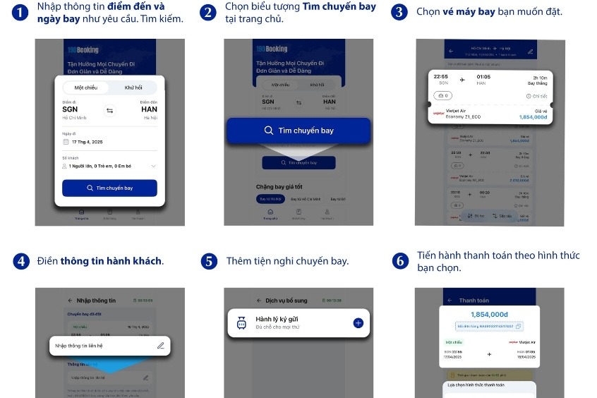 Quy trình đặt vé máy bay từ TP. Hồ Chí Minh đi Havana nhanh chóng và thuận tiện tại 190 Booking