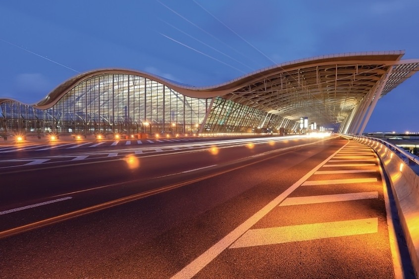 Lối vào sân bay quốc tế Phố Đông Thượng Hải