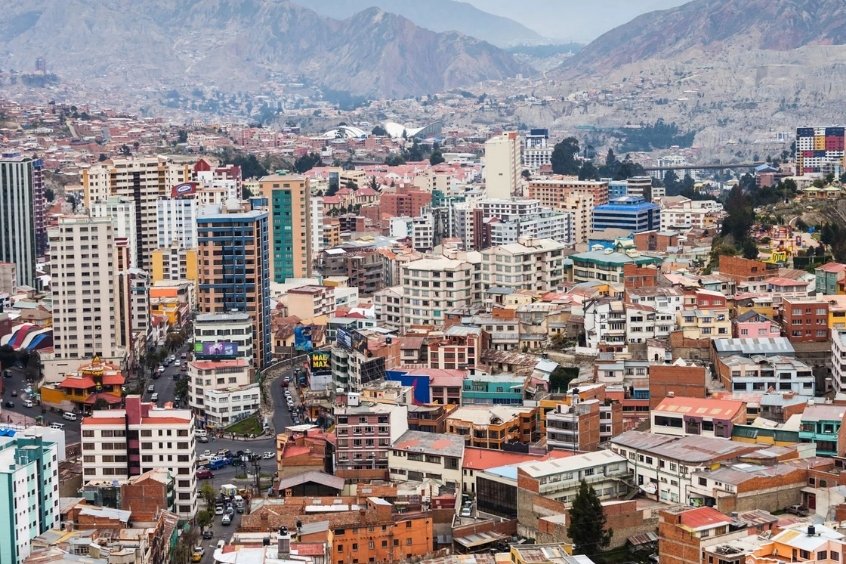 Một cái nhìn toàn cảnh về thành phố La Paz, Bolivia