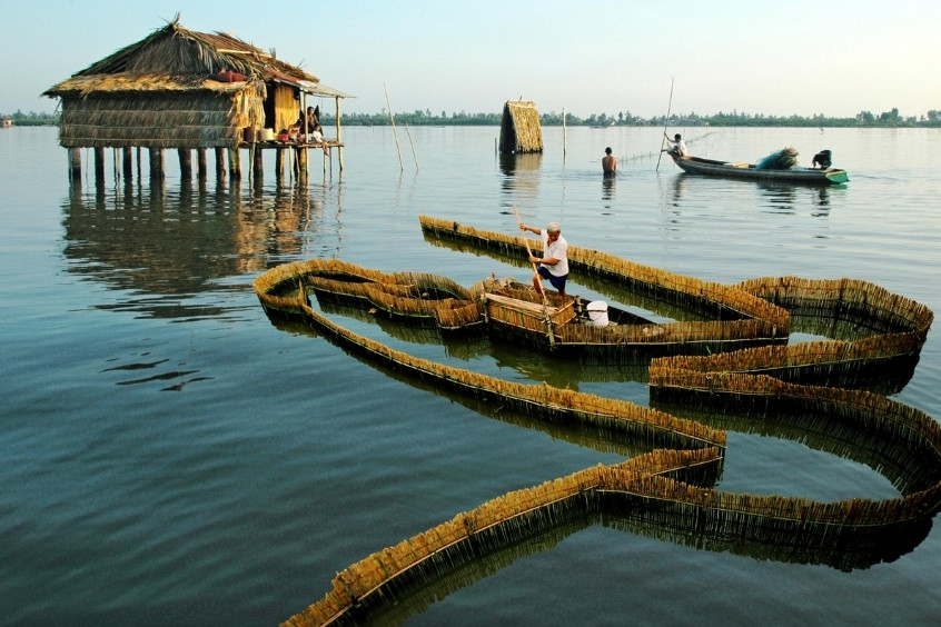 Cảnh đầm Thị Tường rộng lớn và yên bình giữa vùng sông nước Cà Mau