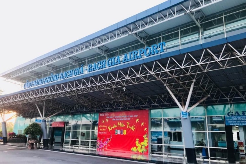 sân bay Rạch Giá vào trung tâm thành phố 