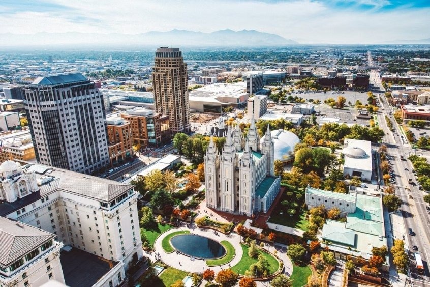Vé máy bay đi Salt Lake City - Viếng thăm Quảng trường Đền thờ linh thiêng
