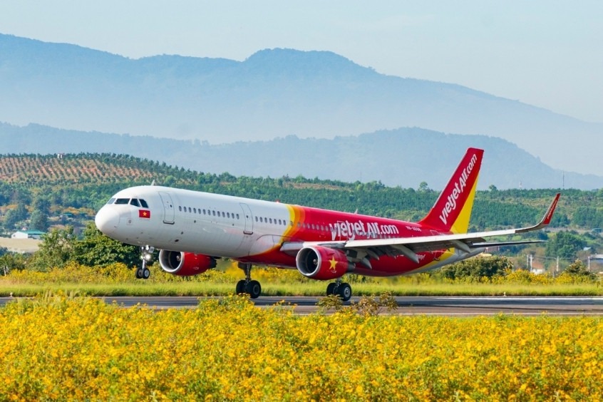 VietJet Air là một trong hai hãng hàng không khai thác vé máy bay đi Đà Lạt