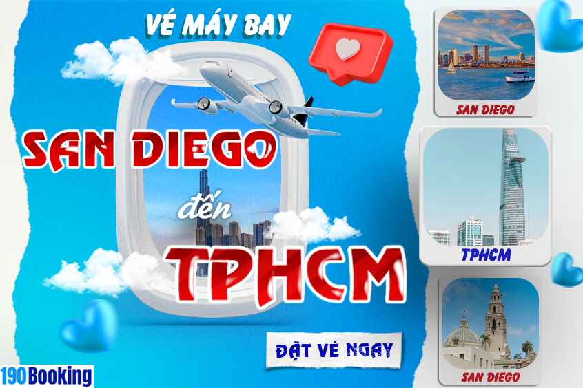 Nhanh tay săn vé rẻ từ San Diego đến TP.HCM trên 190 Booking – cơ hội tiết kiệm không thể bỏ lỡ.