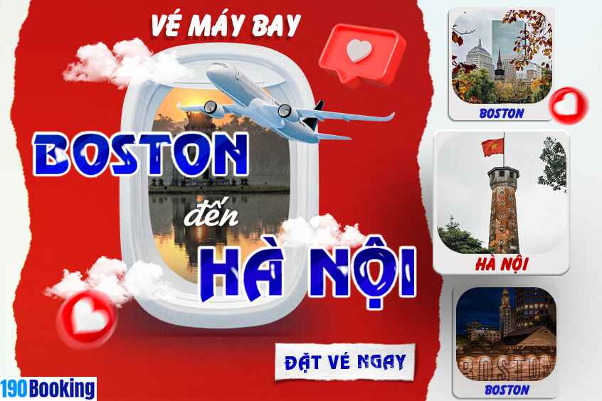 Vé máy bay từ Boston đi Hà Nội