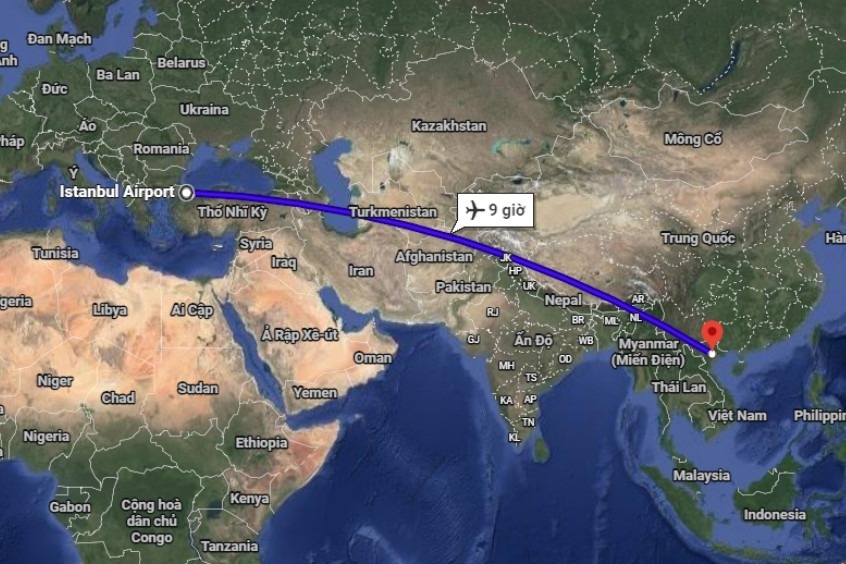 Vé máy bay từ Istanbul đi Hà Nội