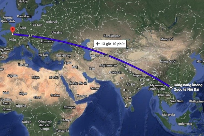 Vé máy bay từ Hà Nội đi Paris