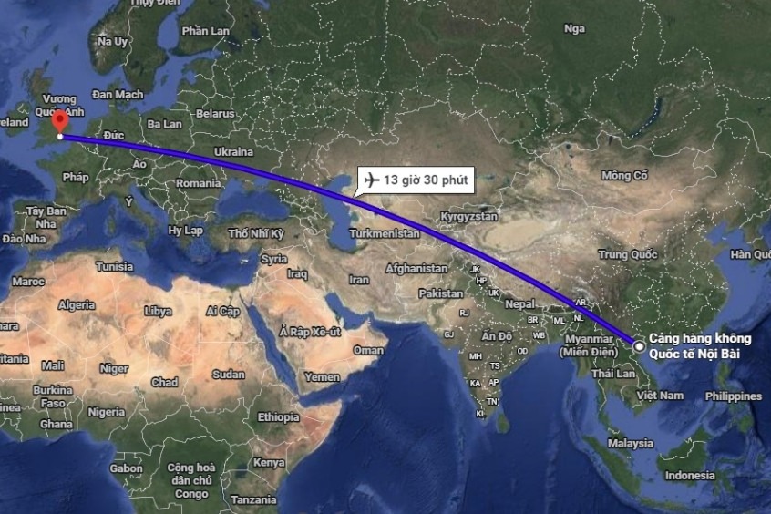 Vé máy bay từ Hà Nội đi London