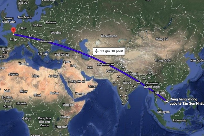 Vé máy bay từ TP. Hồ Chí Minh đi Paris