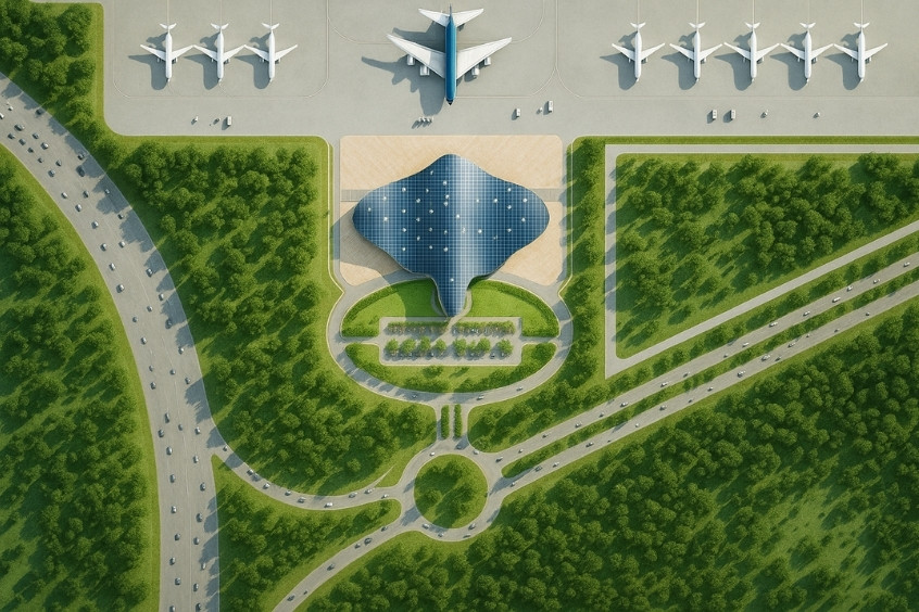 Nhà ga trung tâm mái vòm Cảng Hàng không quốc tế Phú Quốc (Nguồn: Internet)