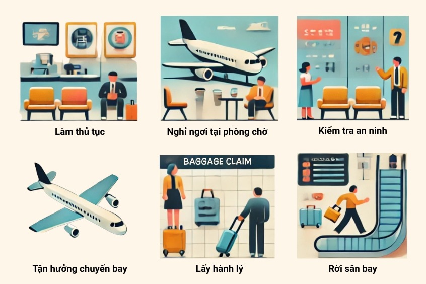 Quy trình làm thủ tục khi lên máy bay