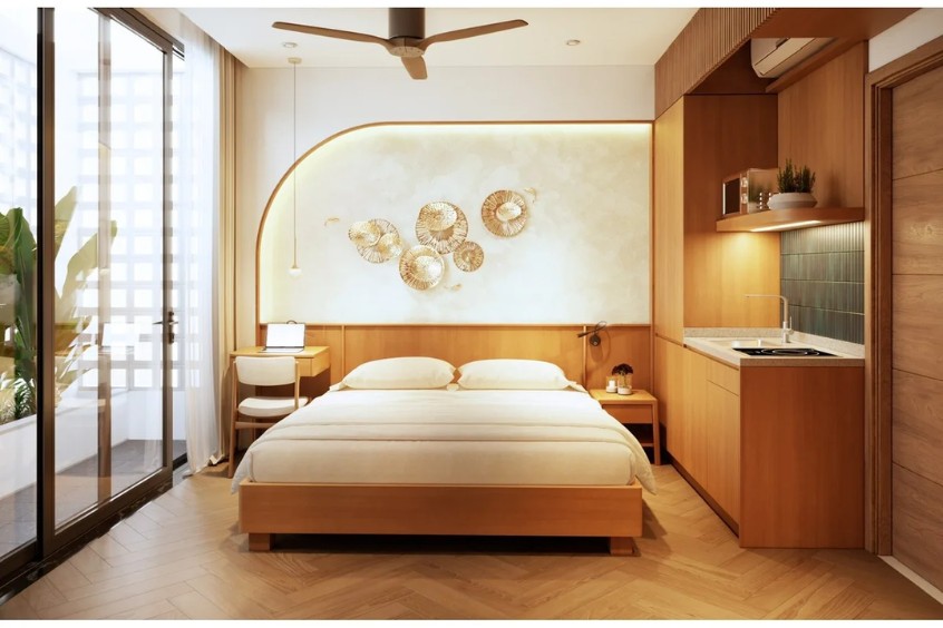 khách sạn Hans Hotel không gian rộng rãi tiện nghi