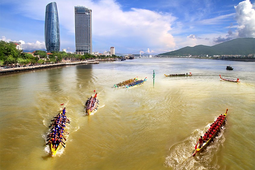 Giải đua thuyền trên sông Hàn dịp Quốc khánh 2/9&nbsp;