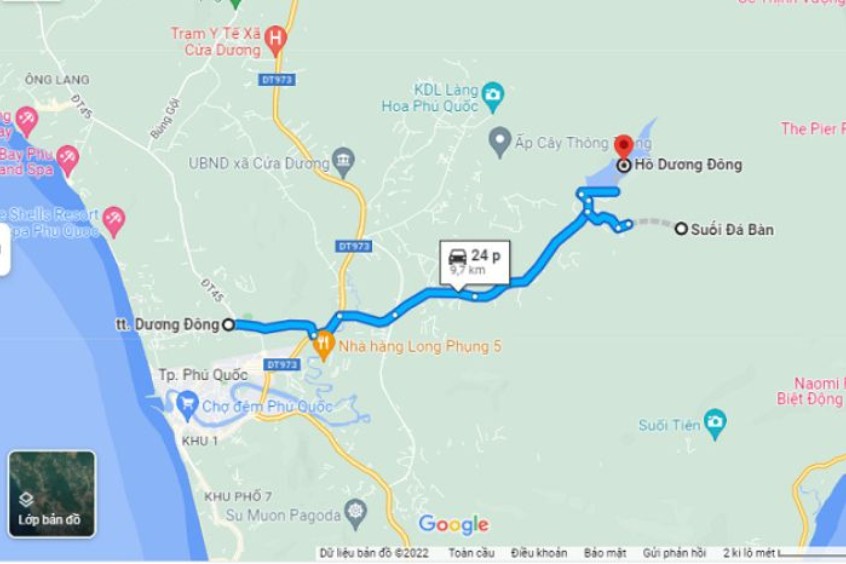 vị trí và đường đi suôi đá ngọn