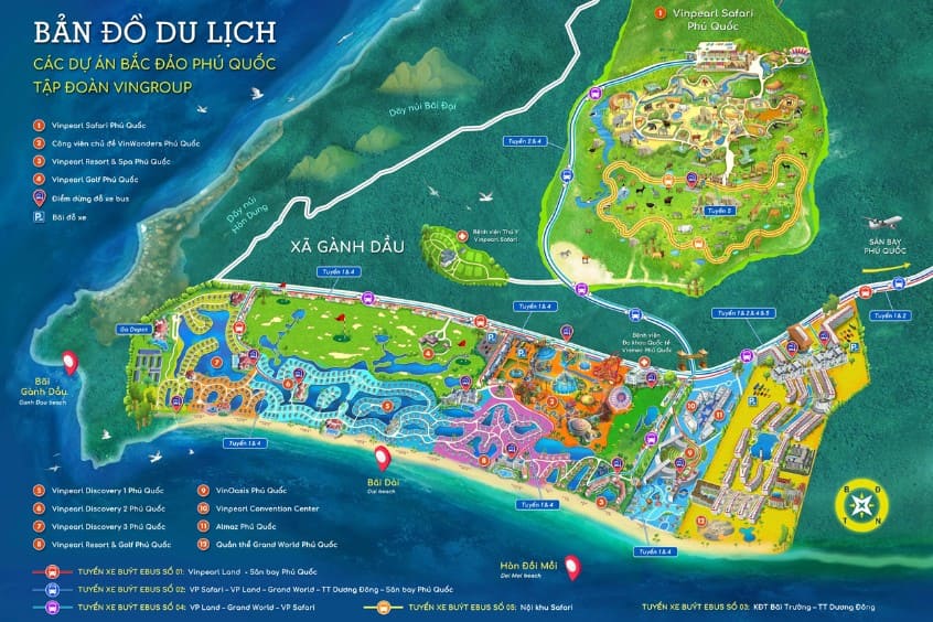 vị trí chính xác và bản đồ tổng quan của vườn thú