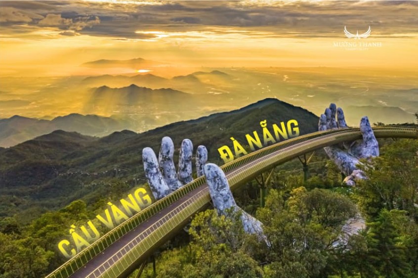 Cầu Vàng nổi tiếng tại Đà Nẵng 