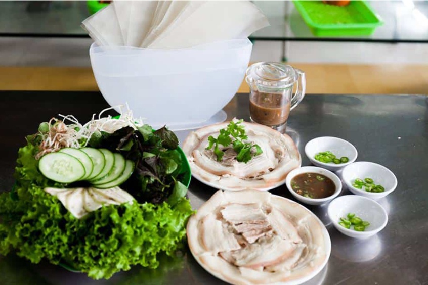 quán bánh tráng cuốn thịt heo Núi Thành Đà Nẵng