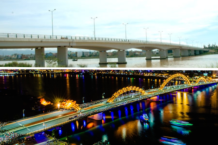 Cầu Tiên Sơn và cầu Rồng ở Đà Nẵng