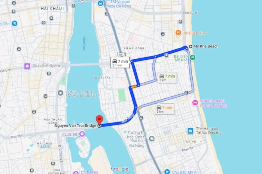 Hướng dẫn đường đi cầu Nguyễn Văn Trỗi ở Đà Nẵng thuận tiện nhất