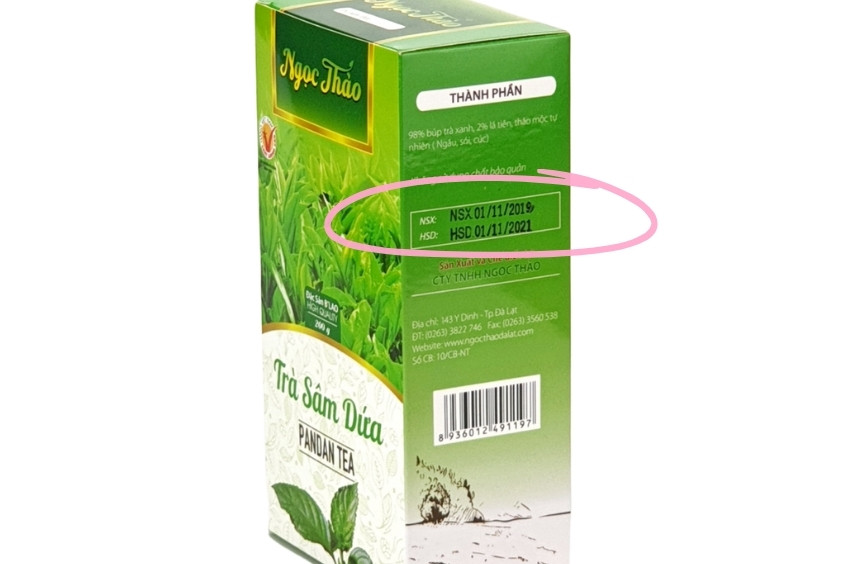 Chú ý hạn sử dụng trà sâm dứa