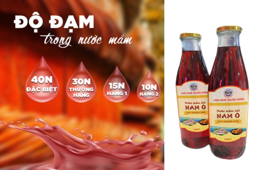 phân loại nước mắm nam ô đà nẵng dựa theo phần trăm độ đạm