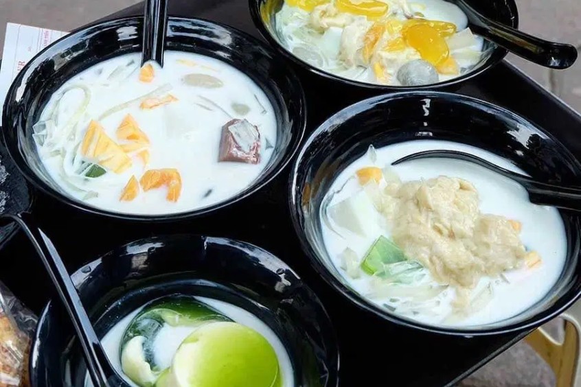 Chè xoa xoa hạt lựu được trưng bày với nhiều cách thức