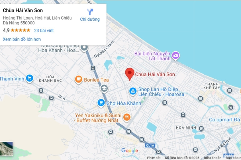 địa chỉ chùa hải vân