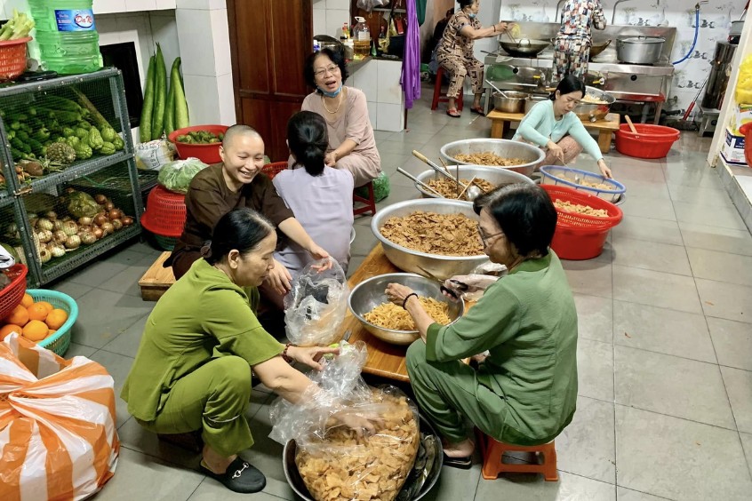 khu bếp chay của chùa