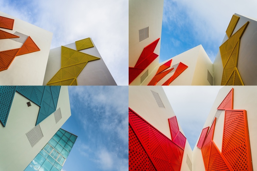 Chi tiết kiến trúc Tangram độc đáo tại cung văn hóa thiếu nhi Đà Nẵng