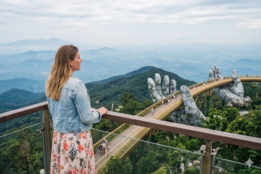 Đi Bà Nà Hills mặc gì? Gợi ý phối đồ layer vừa ấm vừa thời trang