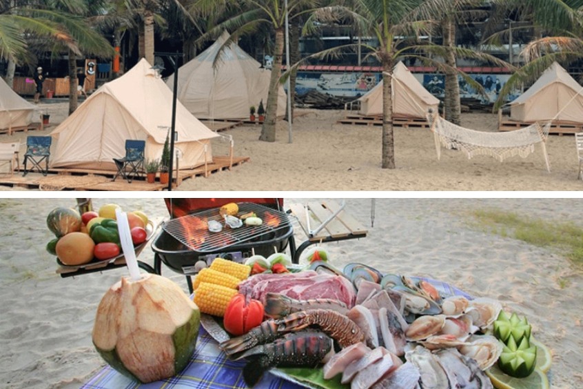 Tận hưởng kỳ nghỉ cuối tuần thư thái tại khu cắm trại Tiên Sa ven biển