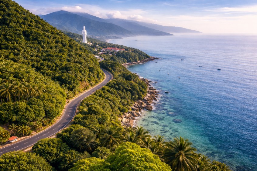 Chinh phục đèo Hải Vân bằng xe máy là trải nghiệm phượt đầy phấn khích (Nguồn: Internet)