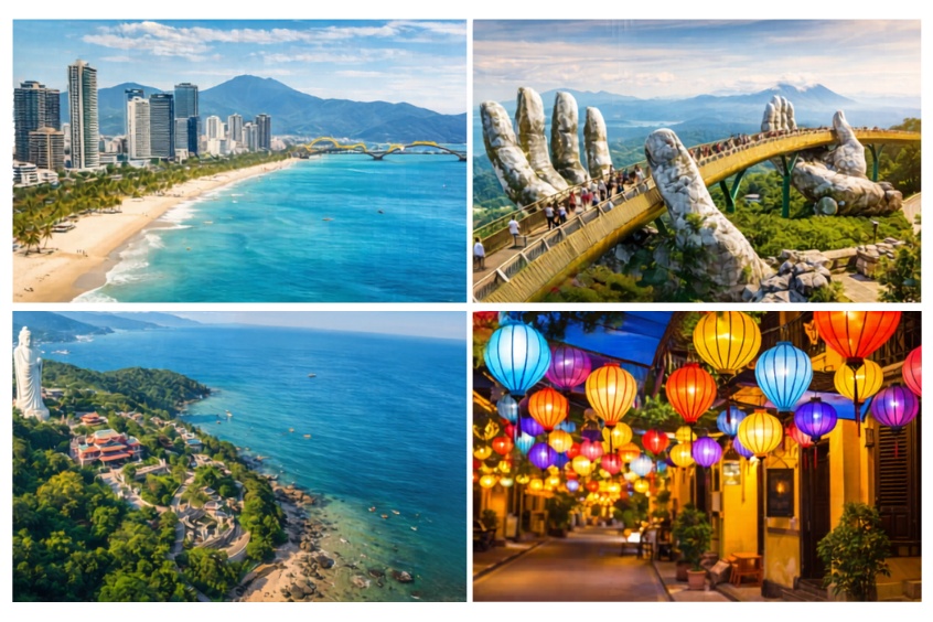 Các điểm tham quan nổi bật khi đến du lịch Đà Nẵng (Nguồn: Internet)