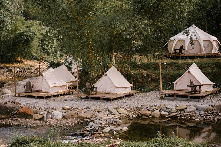 Tận hưởng cảm giác thư thái tuyệt đối bên dòng suối tại Róc Rách Glamping