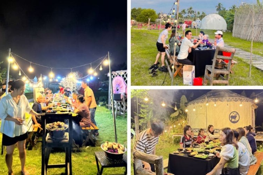 Thưởng thức tiệc nướng BBQ giữa thảo nguyên