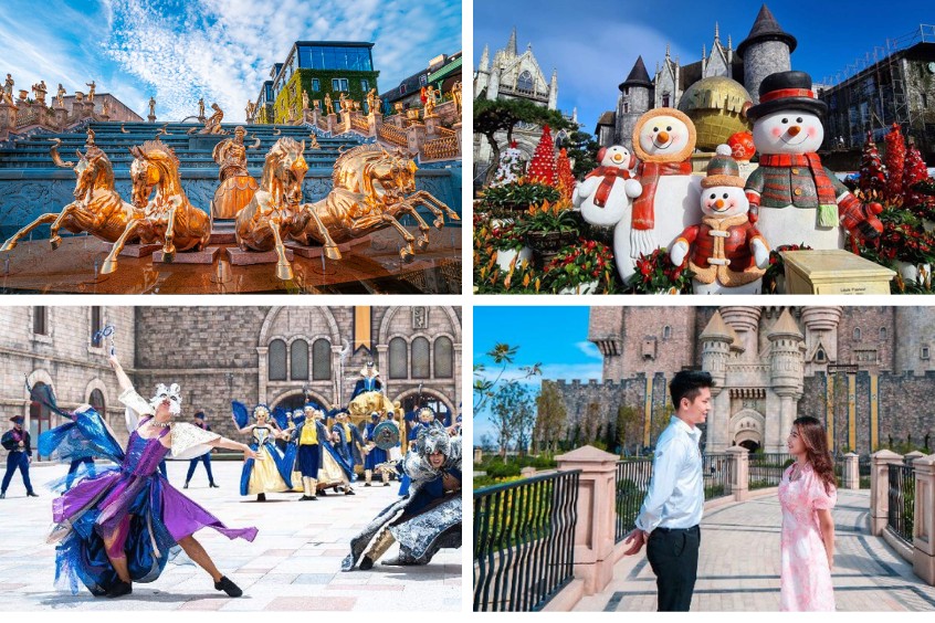 Khu tham quan giải trí bên ngoài lâu đài mặt trăng