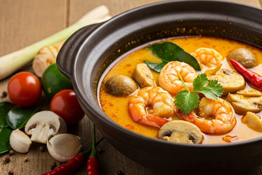 Tom Yum Goong – món súp tôm chua cay đặc trưng của ẩm thực Thái Lan