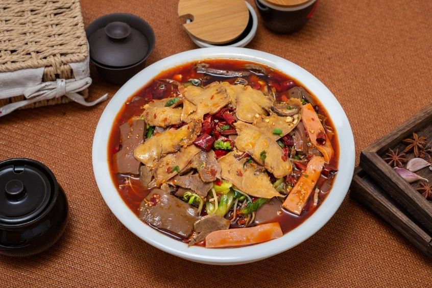 Mao huyết vượng đặc sản Trùng Khánh với hương vị cay tê đặc trưng